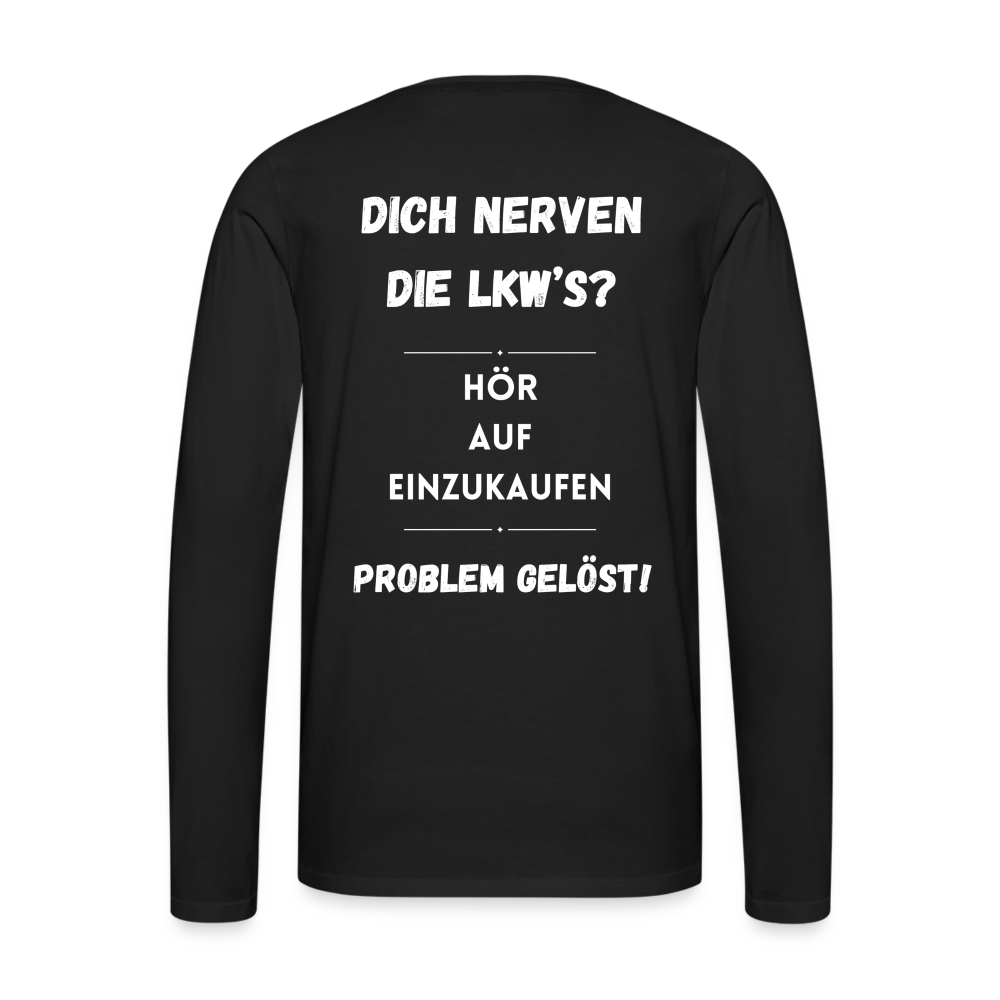 Männer Premium Langarmshirt - Problem gelöst - Schwarz