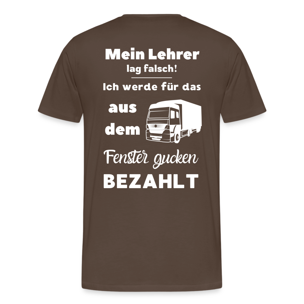 Männer Premium T-Shirt - Mein Lehrer - Edelbraun