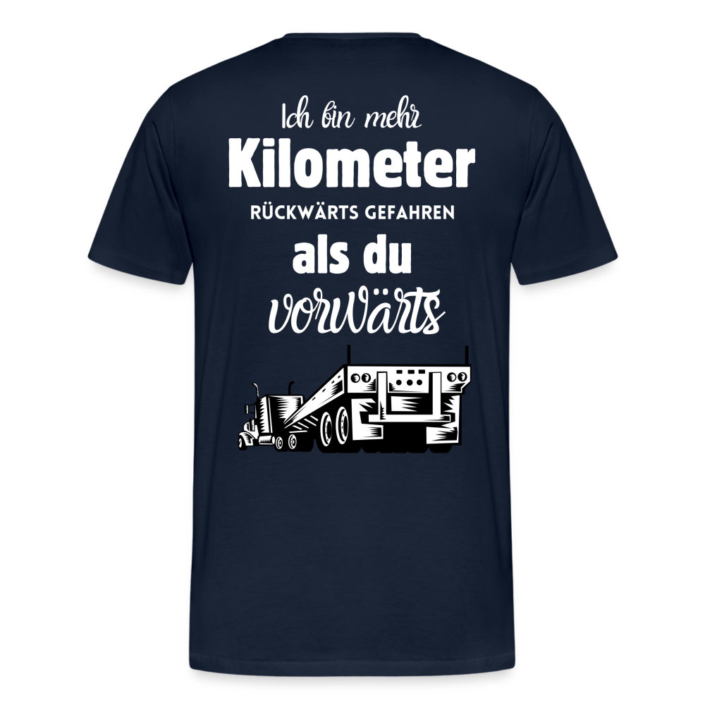 Männer Premium T-Shirt - Mehr Kilometer - Navy