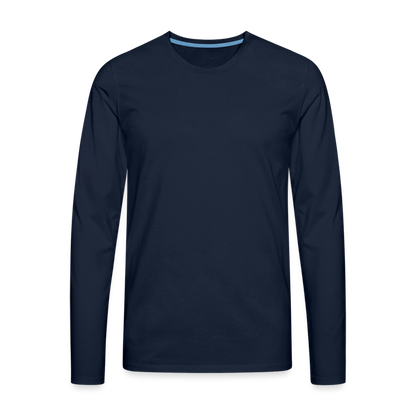 Männer Premium Langarmshirt - Mehr Kilometer - Navy