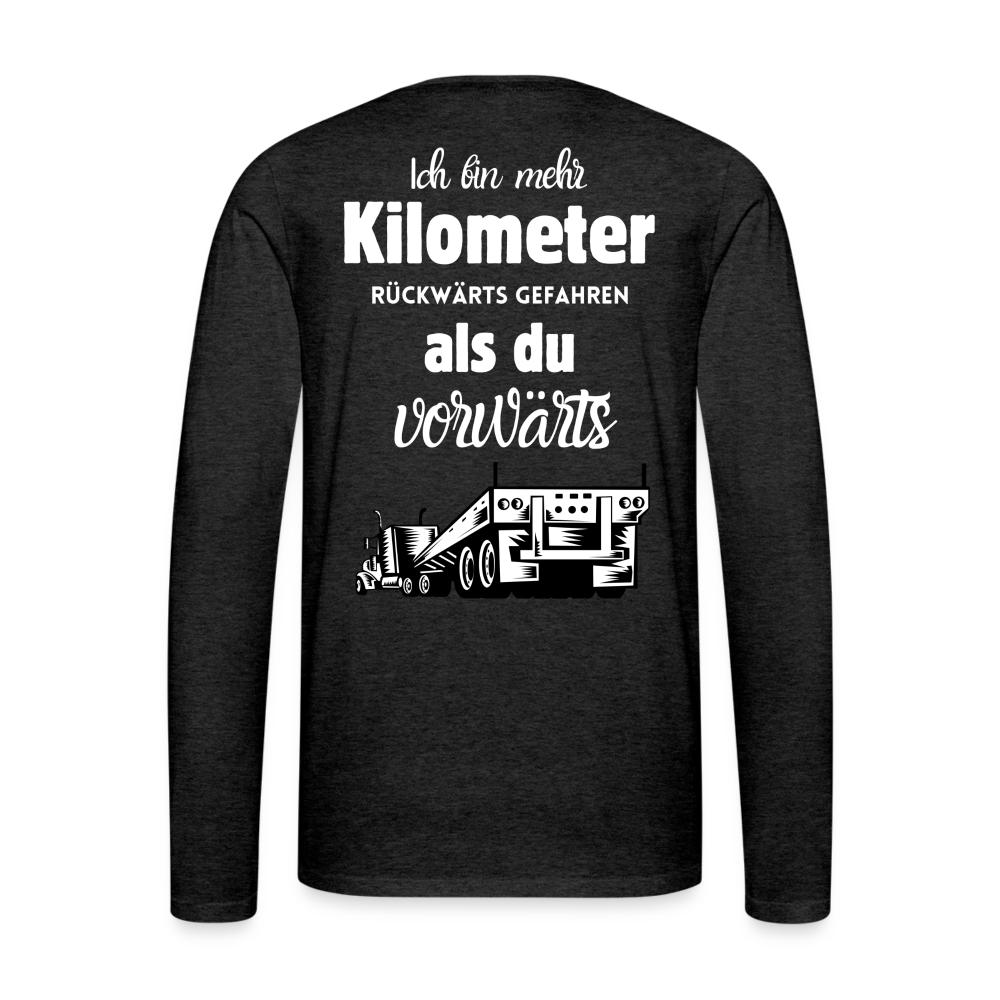 Männer Premium Langarmshirt - Mehr Kilometer - Anthrazit