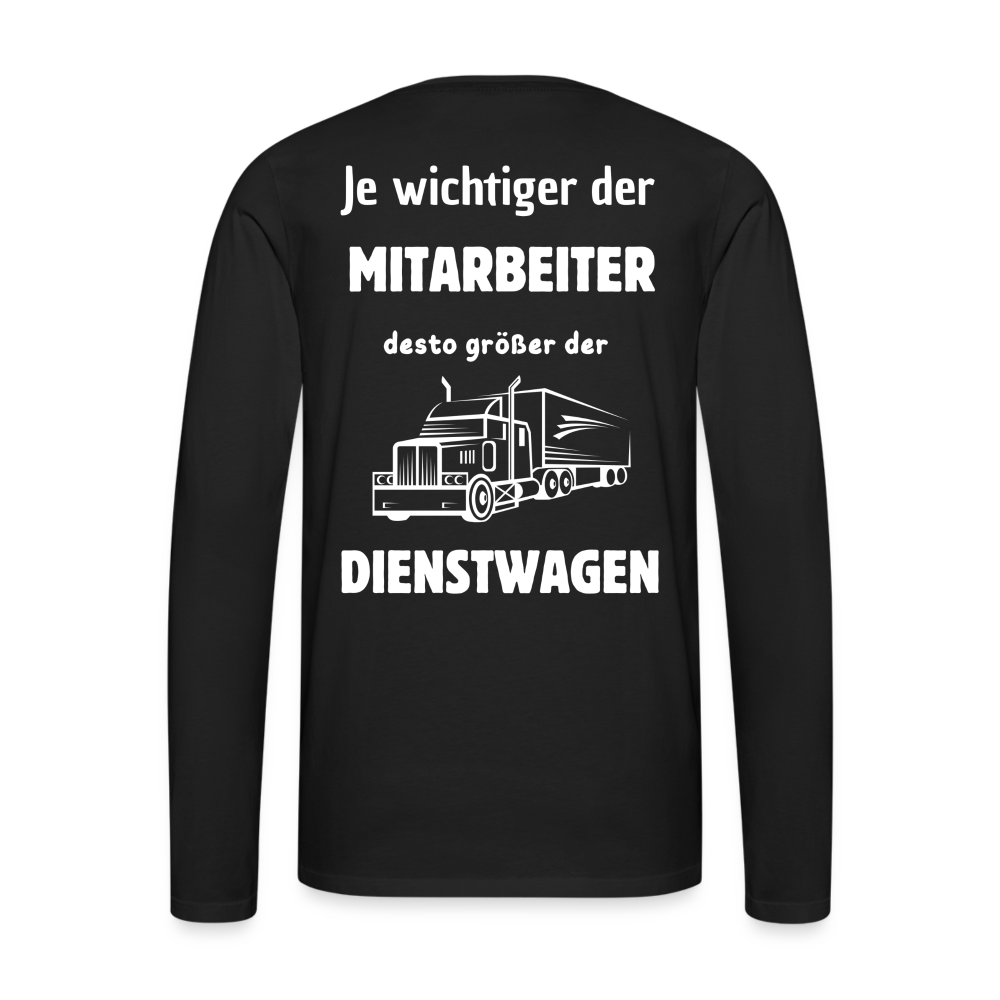 Männer Premium Langarmshirt - Dienstwagen - Schwarz