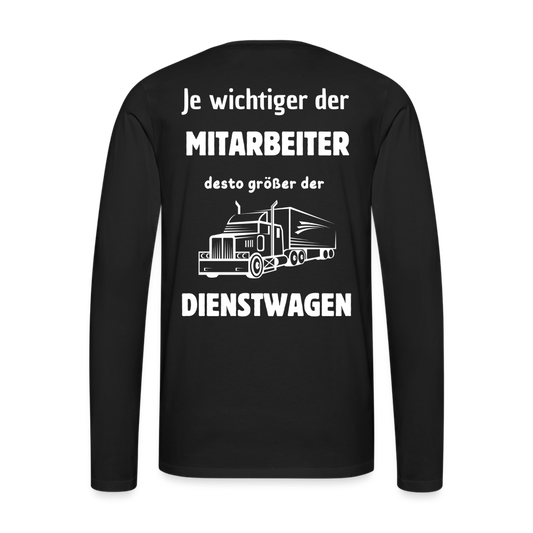 Männer Premium Langarmshirt - Dienstwagen - Schwarz