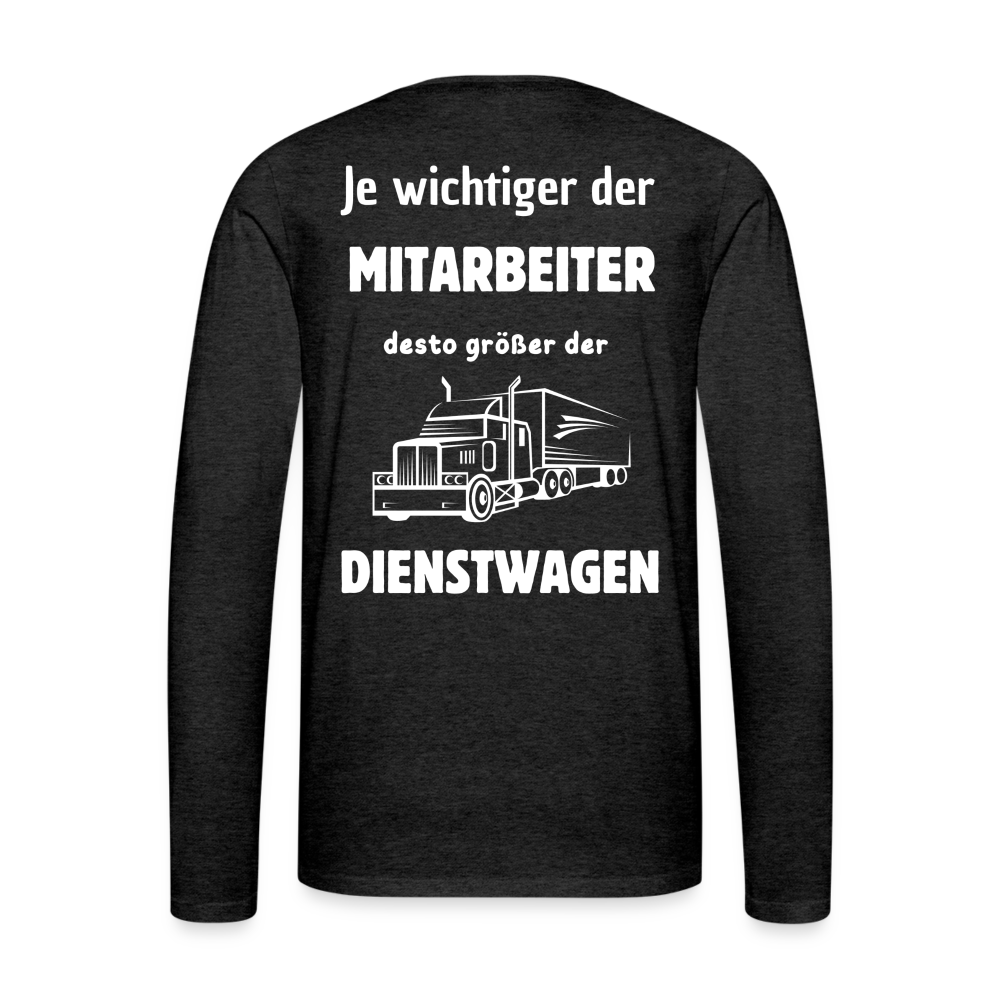 Männer Premium Langarmshirt - Dienstwagen - Anthrazit