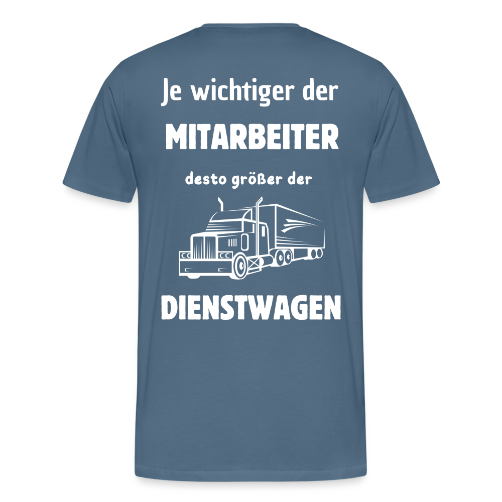 Männer Premium T-Shirt - Dienstwagen - Blaugrau