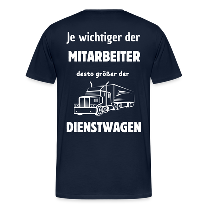 Männer Premium T-Shirt - Dienstwagen - Navy