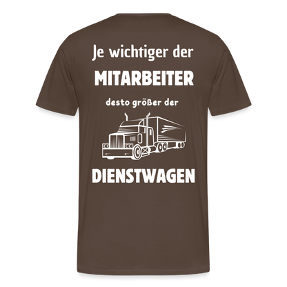 Männer Premium T-Shirt - Dienstwagen - Edelbraun