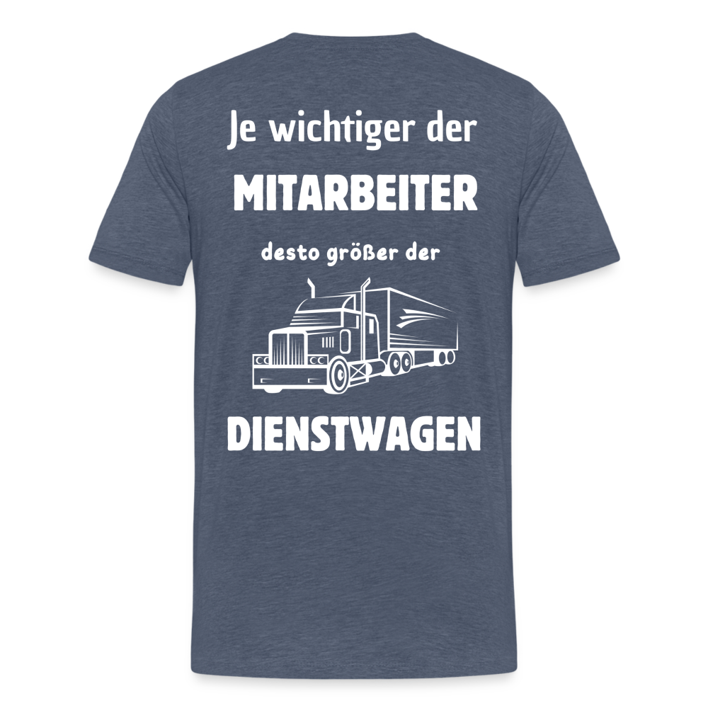 Männer Premium T-Shirt - Dienstwagen - Blau meliert