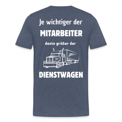 Männer Premium T-Shirt - Dienstwagen - Blau meliert