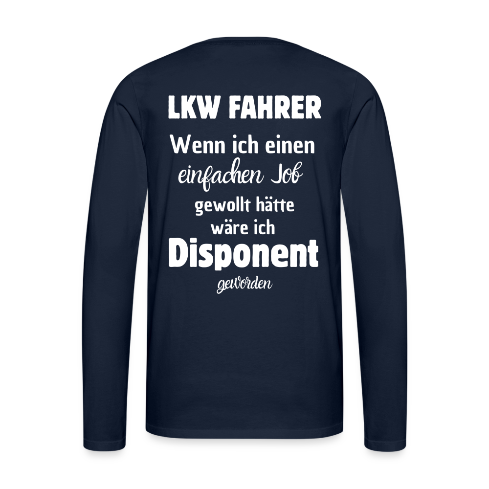 Männer Premium Langarmshirt - Disponent - Navy