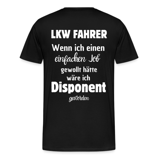 Männer Premium T-Shirt - Disponent - Schwarz