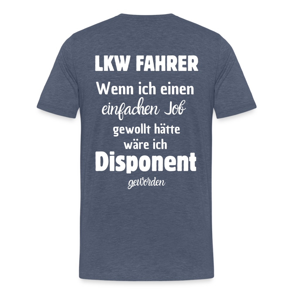 Männer Premium T-Shirt - Disponent - Blau meliert