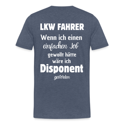 Männer Premium T-Shirt - Disponent - Blau meliert