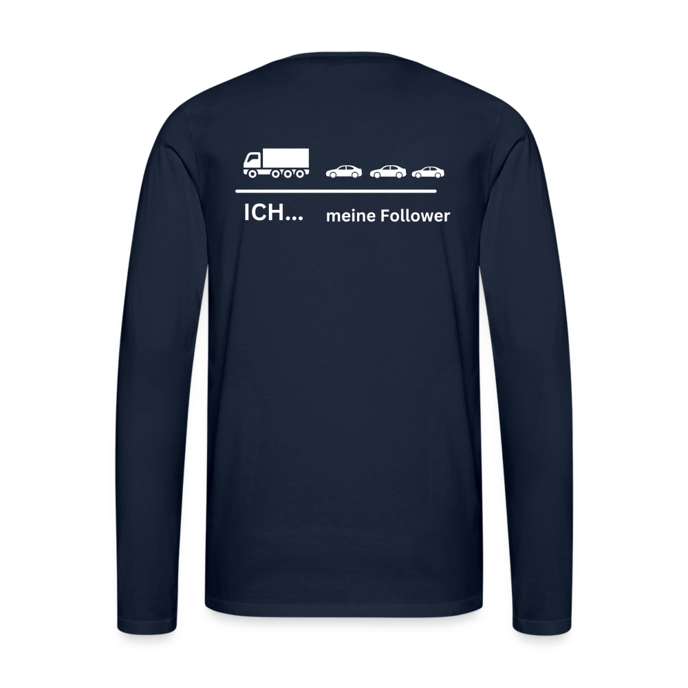 Männer Premium Langarmshirt - Meine Follower - Navy