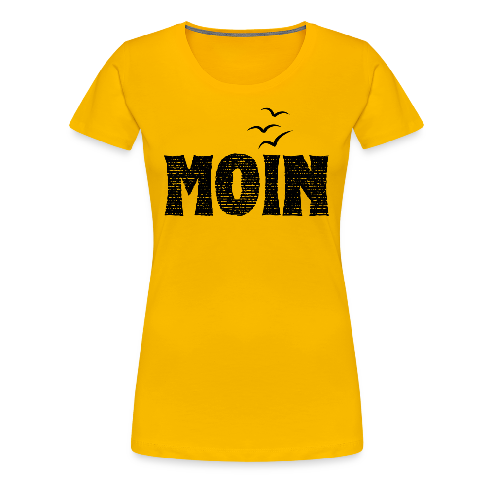 Frauen Premium T-Shirt - Moin (black) - Sonnengelb