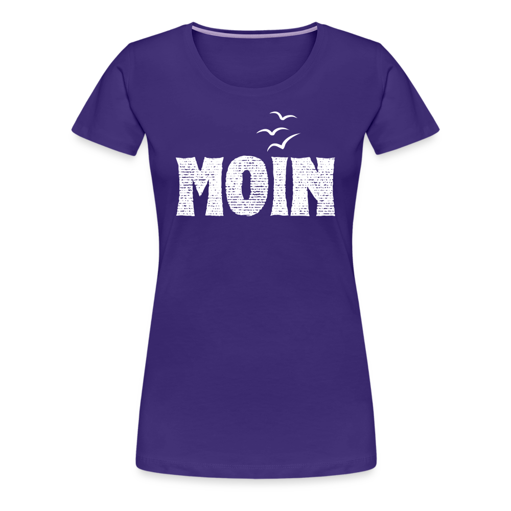 Frauen Premium T-Shirt - Moin (white) - Lila