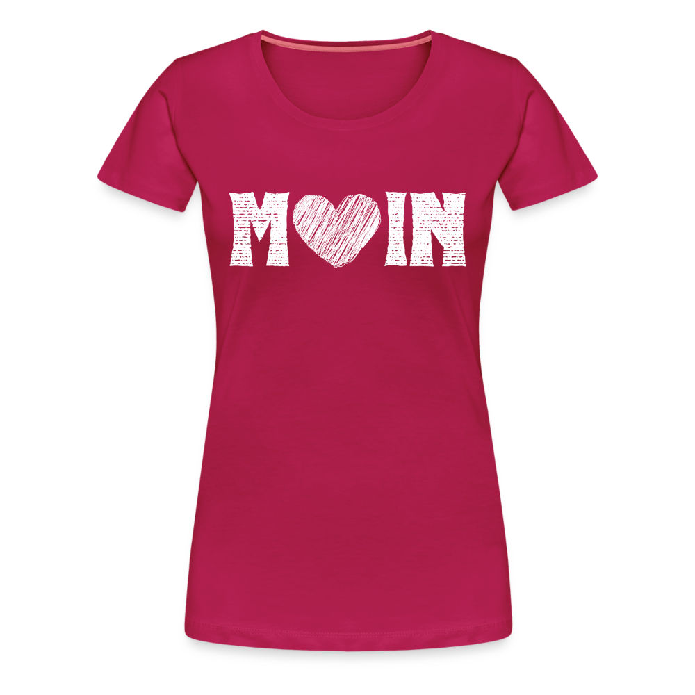 Frauen Premium T-Shirt - Moin Herz (white) - dunkles Pink