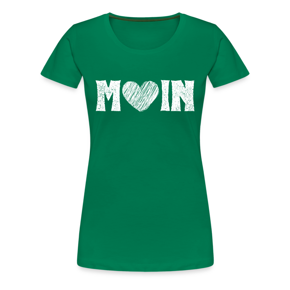 Frauen Premium T-Shirt - Moin Herz (white) - Kelly Green