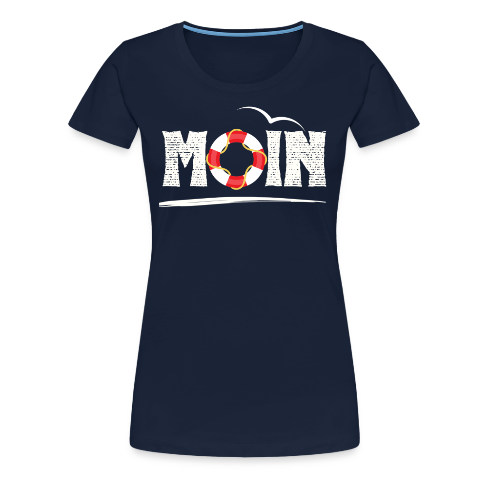 Frauen Premium T-Shirt - Moin Ring (white) - Navy