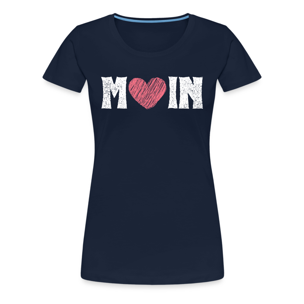 Frauen Premium T-Shirt - Moin Herz (rosé) - Navy