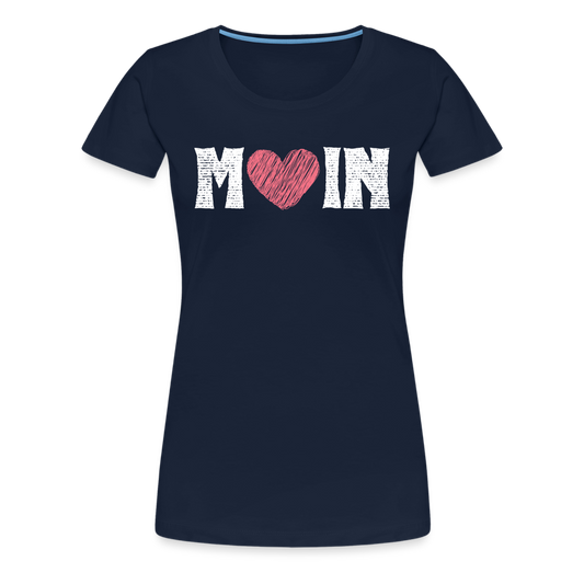 Frauen Premium T-Shirt - Moin Herz (rosé) - Navy