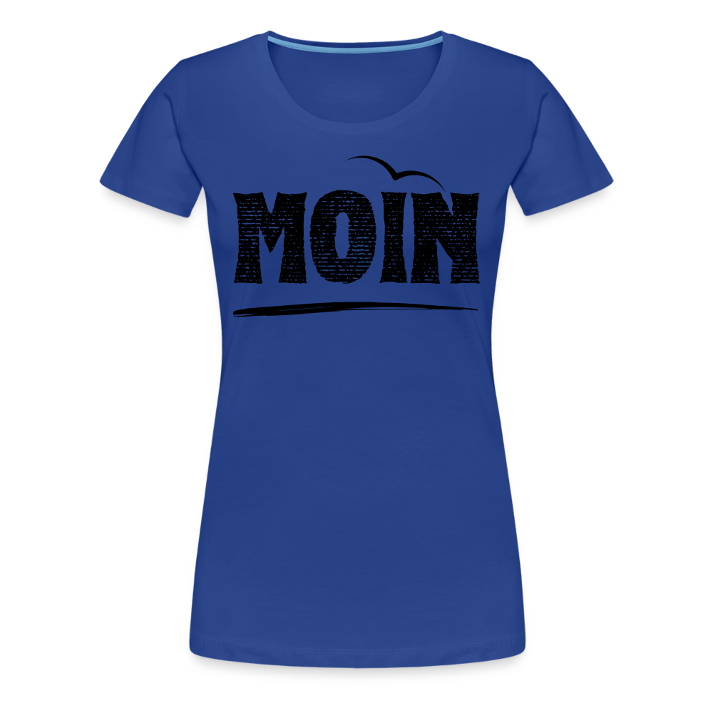 Frauen Premium T-Shirt - Moin Möwe (black) - Königsblau