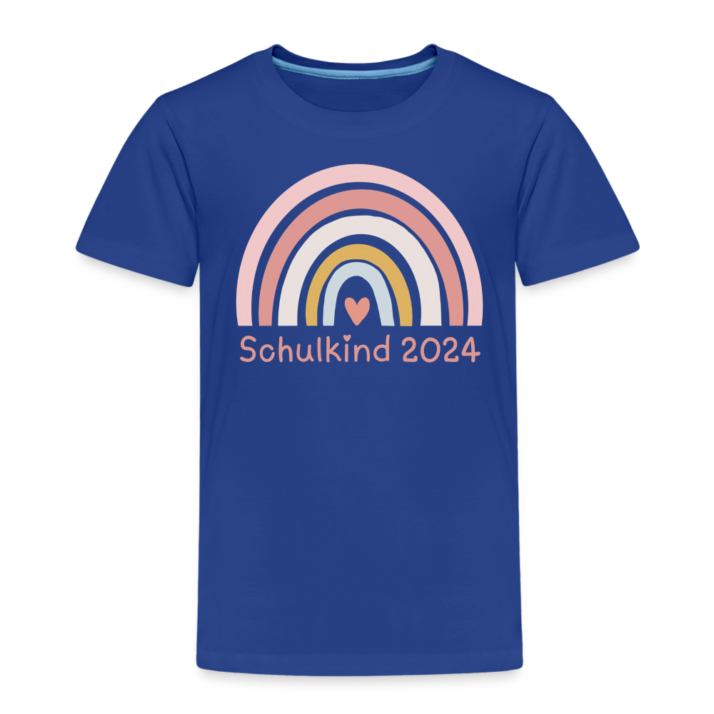 Kinder Premium T-Shirt - Schulkind 2024 Regenbogen - Königsblau