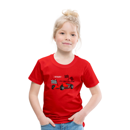 Kinder Premium T-Shirt - Einschulung 2023 Rennauto - Rot