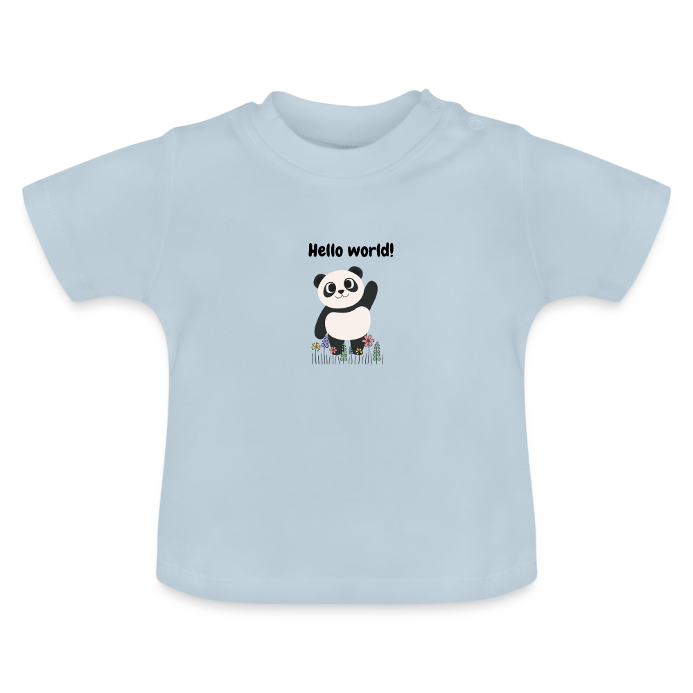 Baby T-Shirt - Hello world - Hellblau