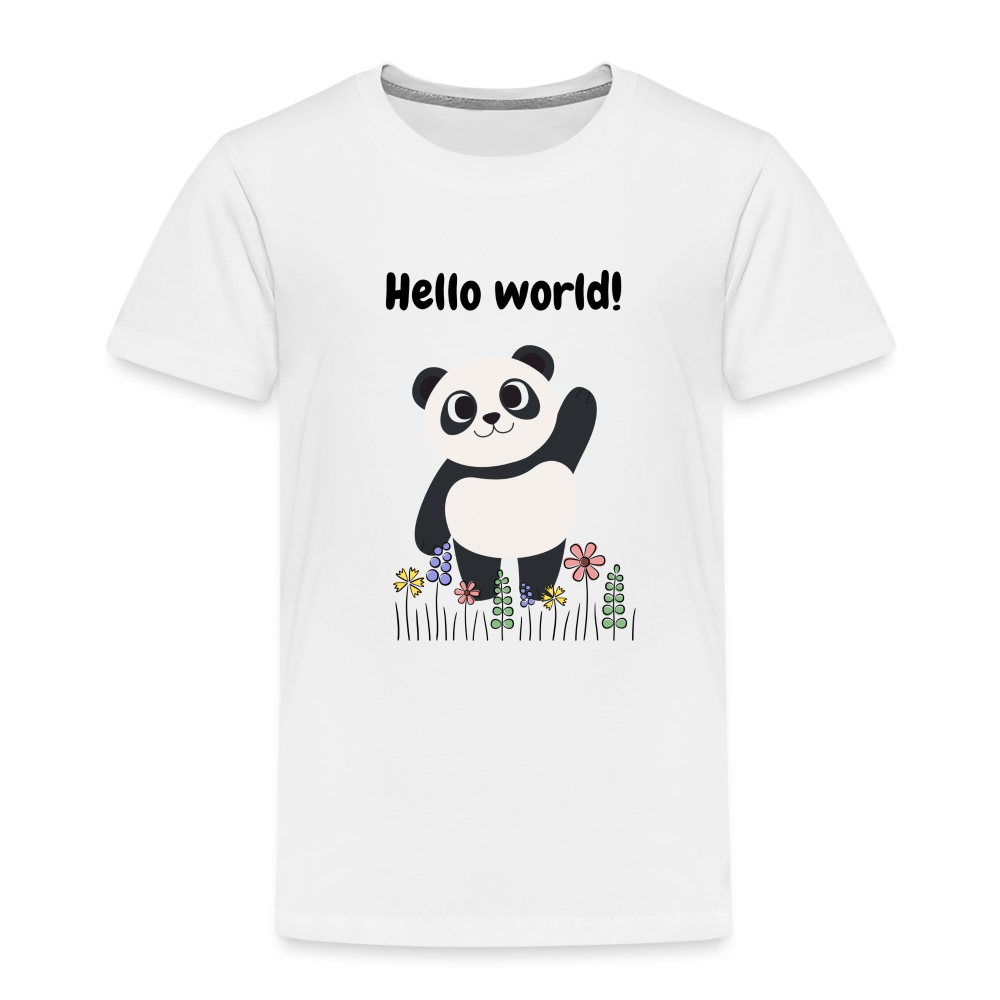 Kinder Premium T-Shirt - Hello world - weiß