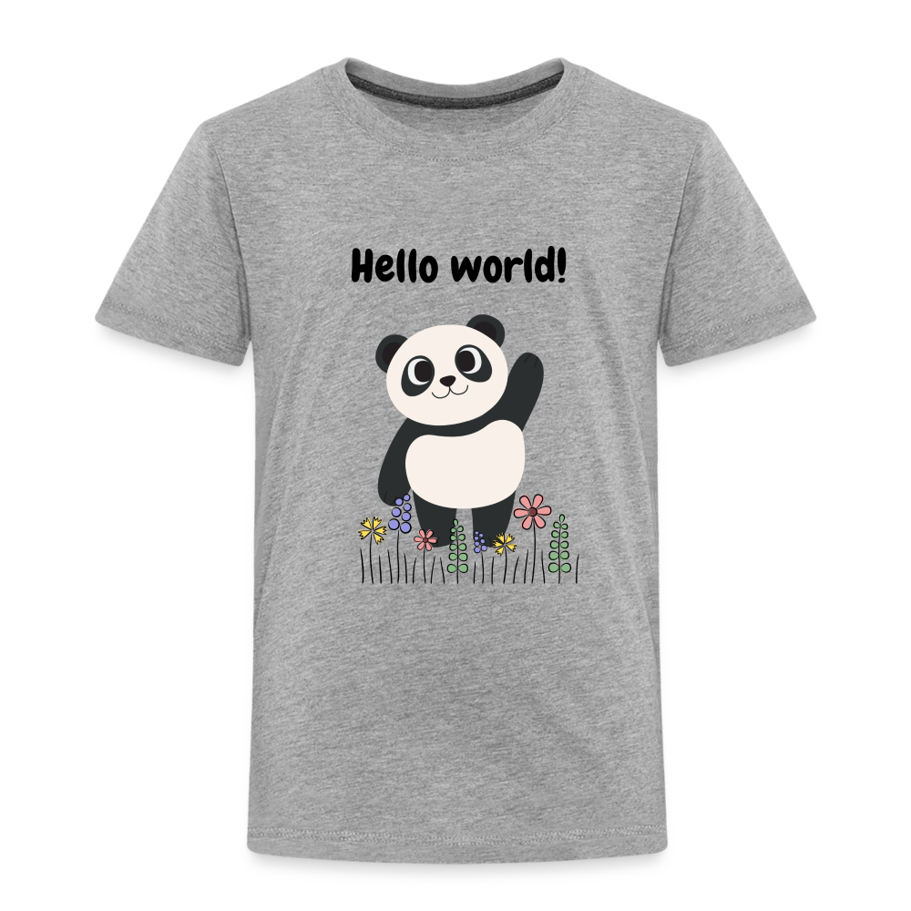 Kinder Premium T-Shirt - Hello world - Grau meliert