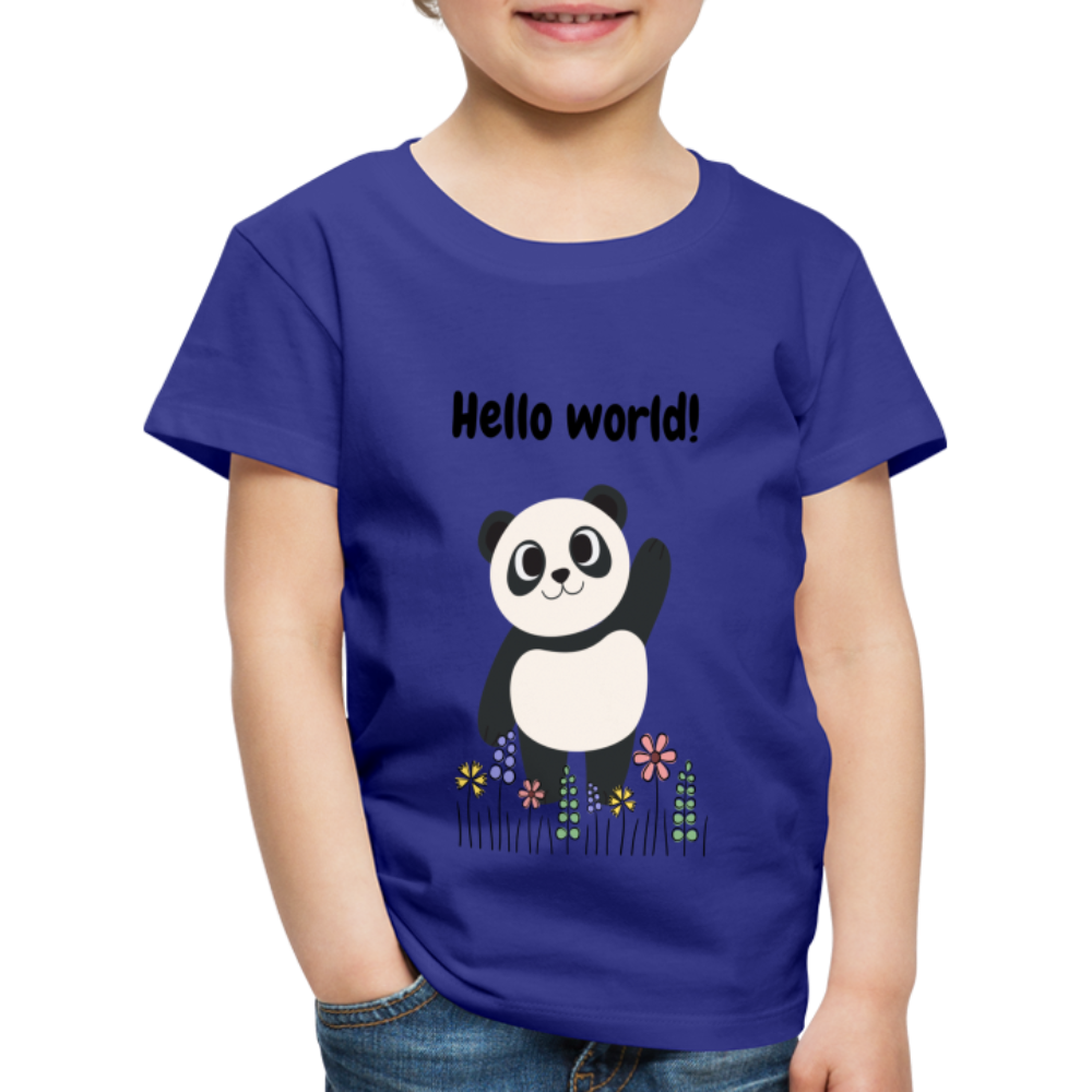 Kinder Premium T-Shirt - Hello world - Königsblau