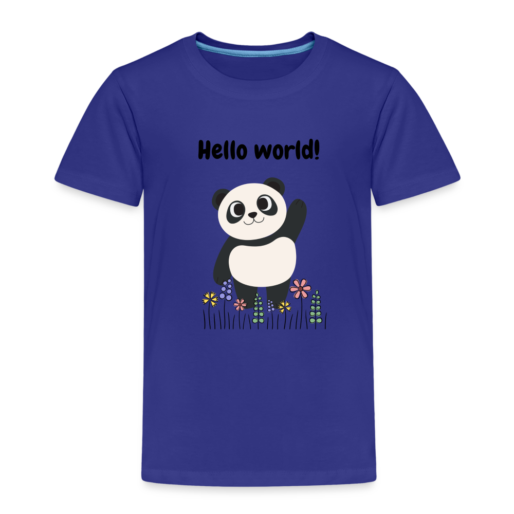 Kinder Premium T-Shirt - Hello world - Königsblau