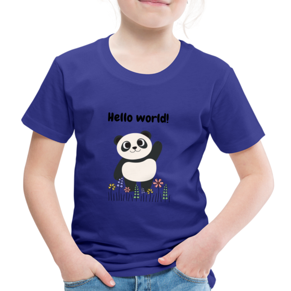 Kinder Premium T-Shirt - Hello world - Königsblau