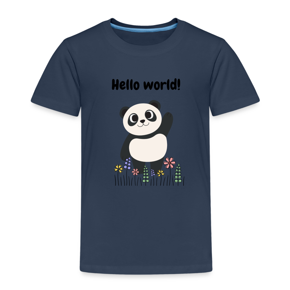 Kinder Premium T-Shirt - Hello world - Navy