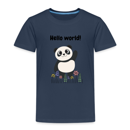 Kinder Premium T-Shirt - Hello world - Navy