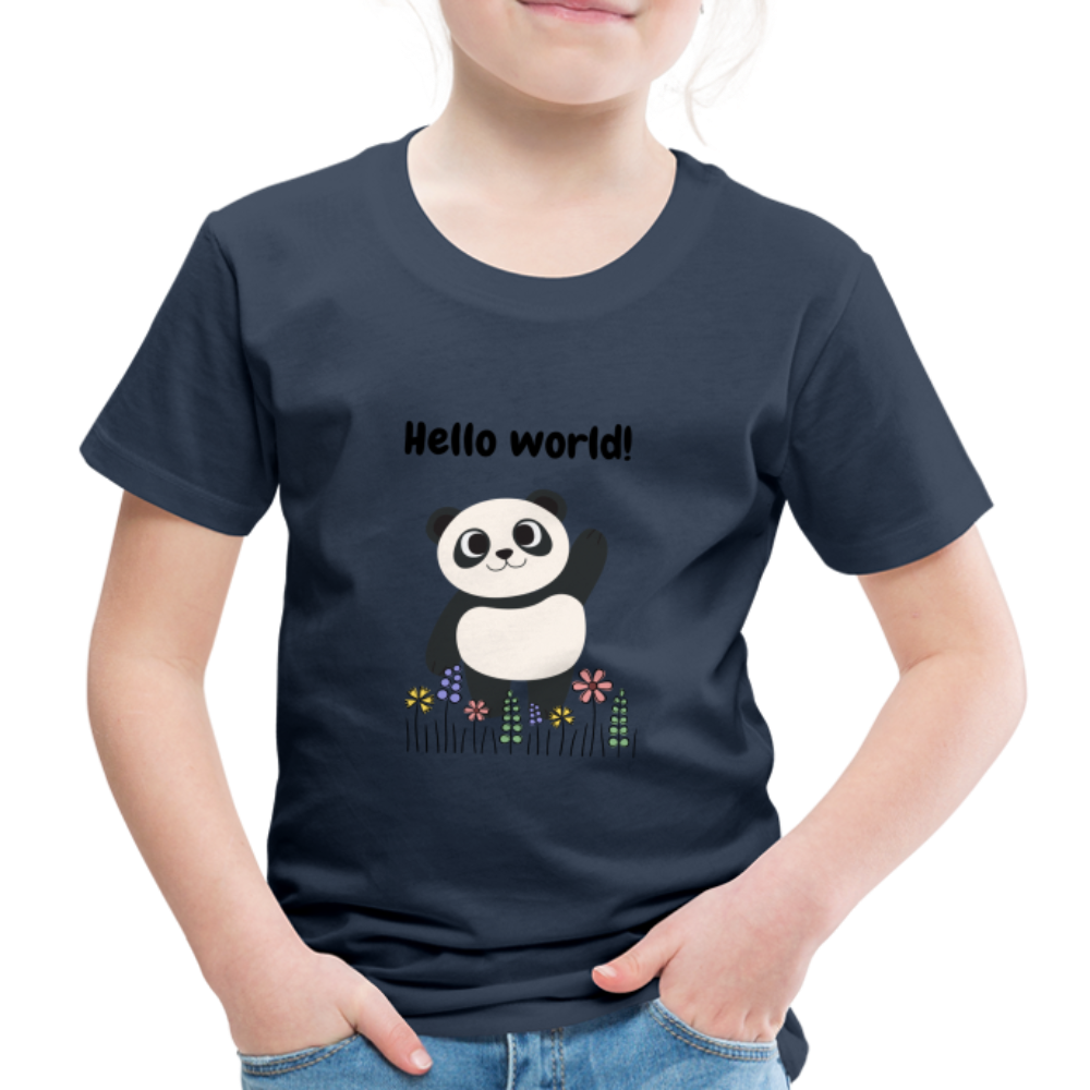 Kinder Premium T-Shirt - Hello world - Navy