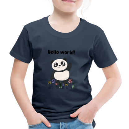 Kinder Premium T-Shirt - Hello world - Navy