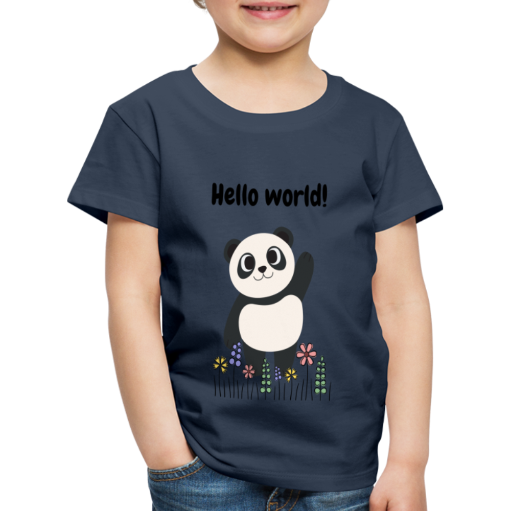 Kinder Premium T-Shirt - Hello world - Navy