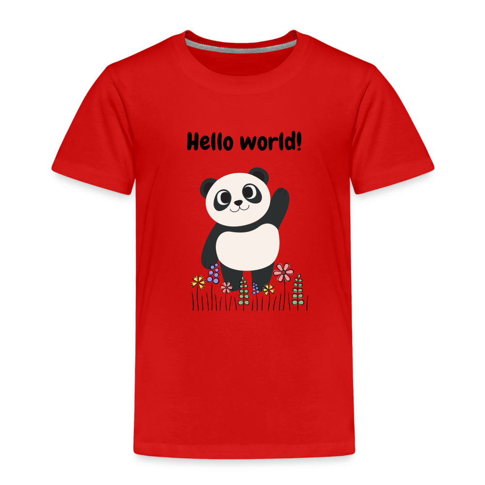 Kinder Premium T-Shirt - Hello world - Rot