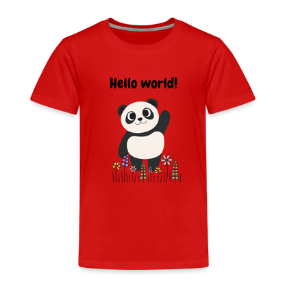 Kinder Premium T-Shirt - Hello world - Rot