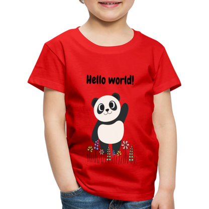 Kinder Premium T-Shirt - Hello world - Rot