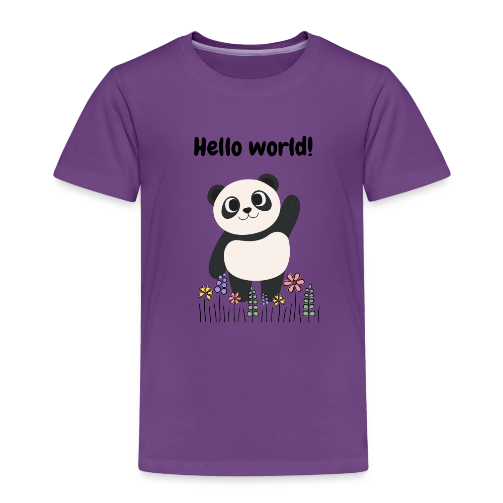 Kinder Premium T-Shirt - Hello world - Lila