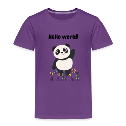 Kinder Premium T-Shirt - Hello world - Lila