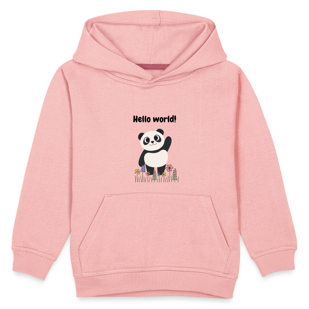 Kinder Premium Hoodie - Hello world - Kristallrosa