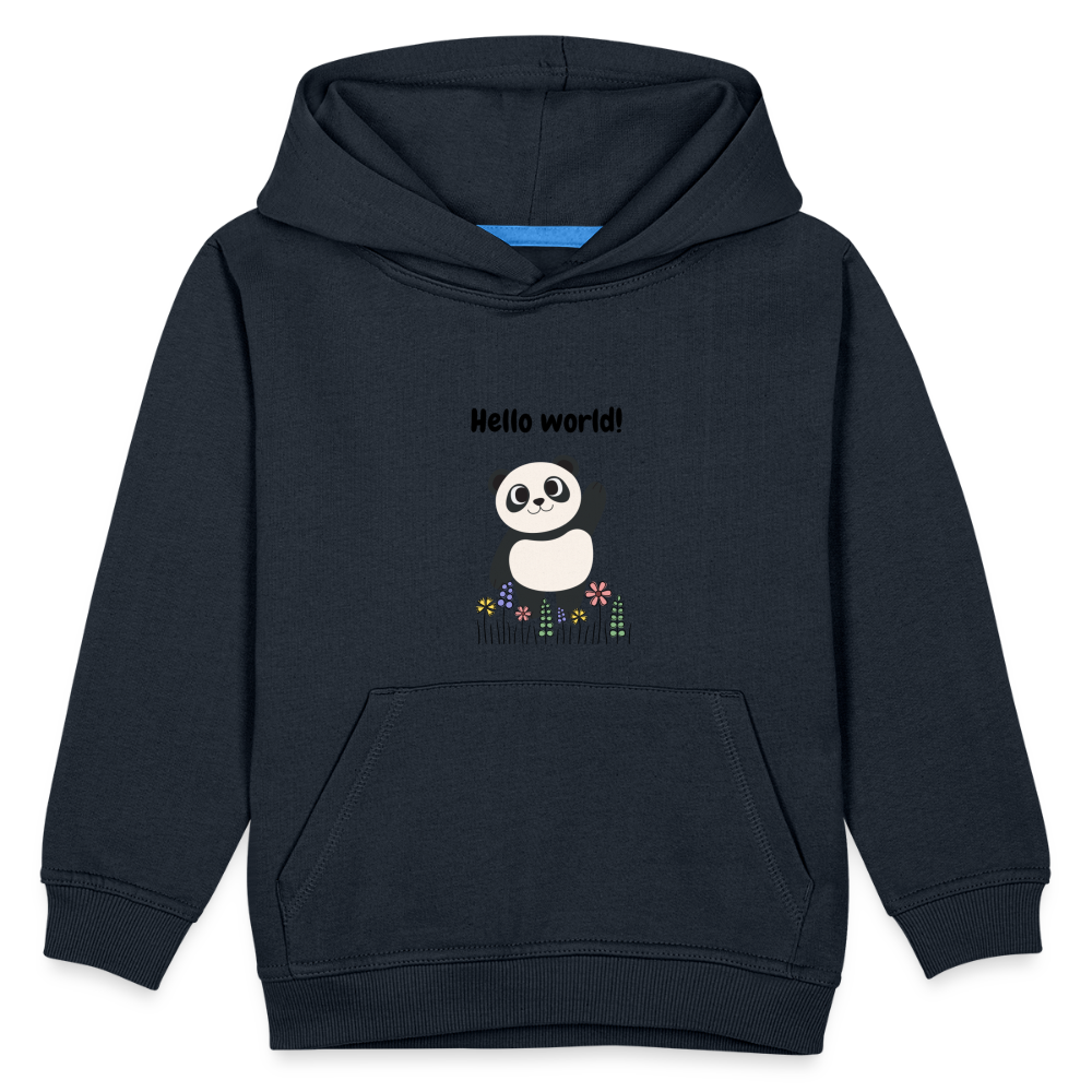 Kinder Premium Hoodie - Hello world - Navy