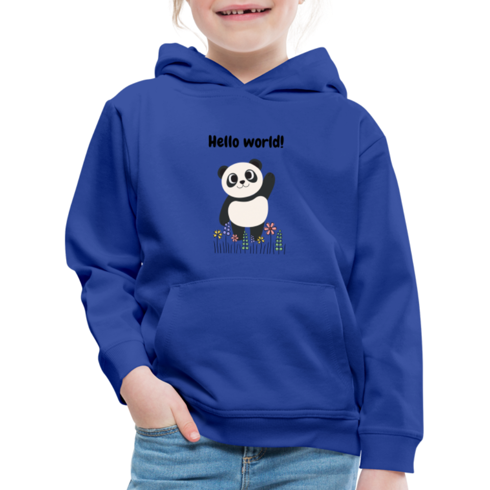 Kinder Premium Hoodie - Hello world - Royalblau