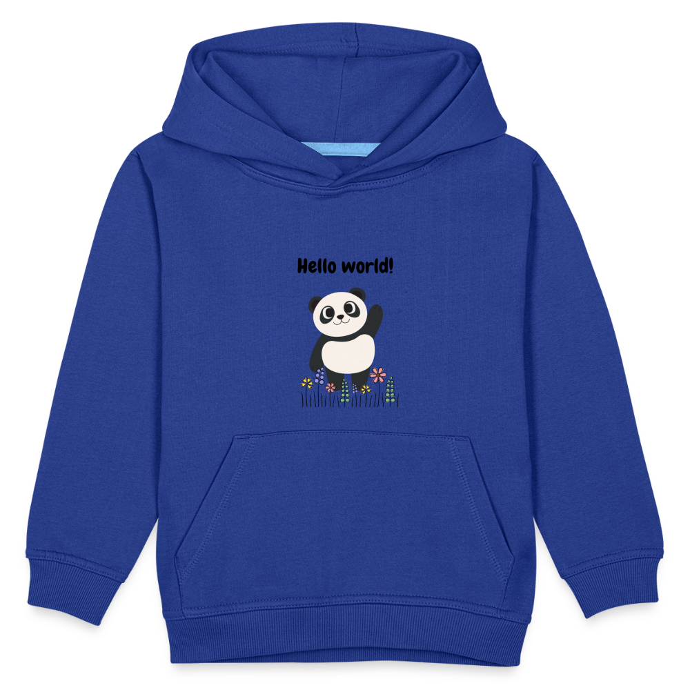 Kinder Premium Hoodie - Hello world - Royalblau