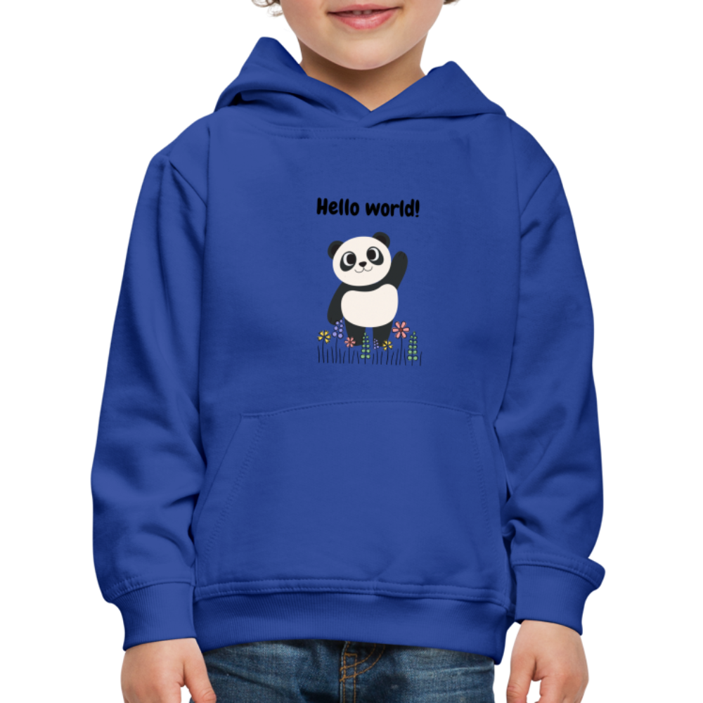 Kinder Premium Hoodie - Hello world - Royalblau