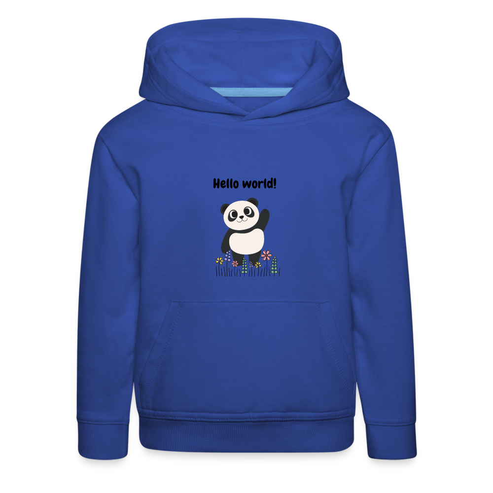 Kinder Premium Hoodie - Hello world - Royalblau